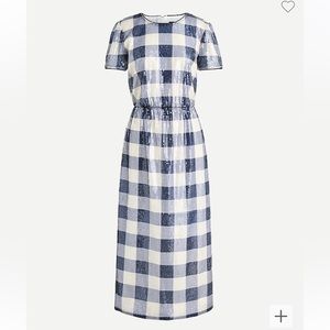 J. Crew Short-Sleeve Sequin Dress in Gingham Size 12